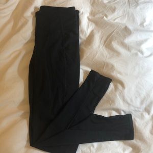 Athleta black mesh panel leggings size S